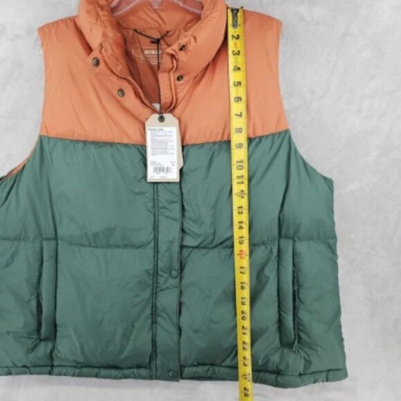 Prana Hellebore Down Puffer Vest Womens‎ Size X-Large Dark Ale Colorblock - Picture 6 of 8